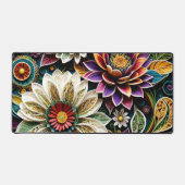 Boho Botanical Zentangle Floral  デスクマット (正面)