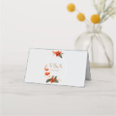 Boho bouquet with fiery flowers プレイスカード (裏面)