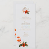 Boho bouquet with fiery flowers Menu メニュー (正面/裏面)