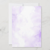 Boho Bow Purple Tea for two girl Birthday flowers 招待状 (裏面)