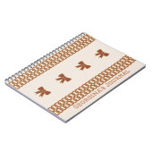 Boho Bows Journal Notebook - Earthtones ノートブック (左側)