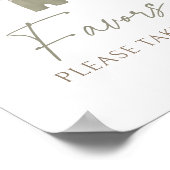 Boho Boy赤ちゃん服Baby Shower好意サイン ポスター (角)