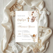 Boho Boy Baptism Invitation  招待状
