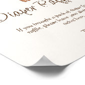 Boho Boy Clothes赤ちゃんシャワーおむつラッフルサイン ポスター (角)