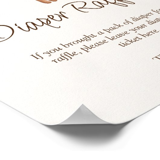 Boho Boy Clothes赤ちゃんシャワーおむつラッフルサイン ポスター (角)