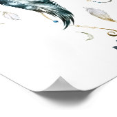 Boho Boy Feather Dream Catcher Wall Art ポスター (角)