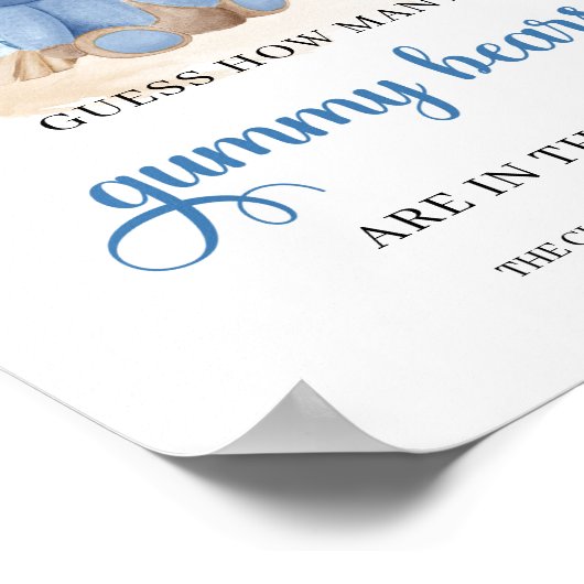 Boho Boy teddy bear Gummy Bearの数 ポスター (角)