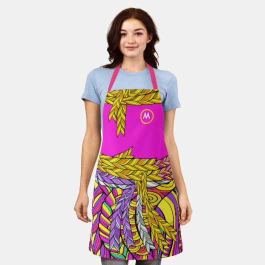 BOHO BRAIDはっきりしたデザインバージョン2エプロン エプロン (着用した状態)