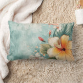 Boho Breezy Tropical Flower ランバークッション (ブランケット)