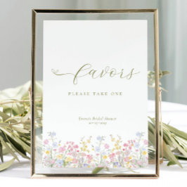 Boho Bridal Shower Favors Tabletop Sign ポスター