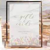 Boho Bridal Shower Gifts Cards Tabletop Sign ポスター