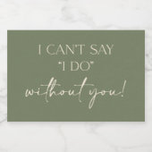 Boho Bridesmaid Proposalミニシャンパンラベル スパークリングワインラベル (シングルラベル)