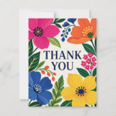 Boho Bright Botanicial Thank You サンキューカード (正面)
