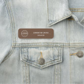 Boho Brown Business Logo Employee 名札 (インサイチュ)