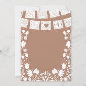 Boho Brown Talavera Mexican Surprise Birthday 招待状 (裏面)