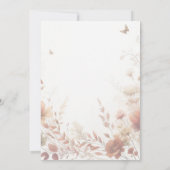 Boho Browns with Butterflies Engagement Shower 招待状 (裏面)