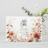 Boho Browns with Butterflies Floral Wedding セーブザデート (スタンド正面)