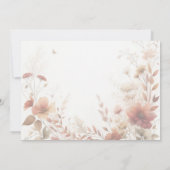 Boho Browns with Butterflies Floral Wedding セーブザデート (裏面)