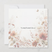 Boho Browns with Butterflies Floral Wedding 招待状 (裏面)