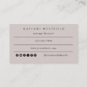 Boho Brushed Massage Business Card Body Therapy 名刺 (裏面)