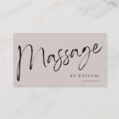 Boho Brushed Massage Business Card Body Therapy 名刺 (正面)