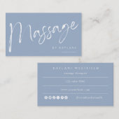 Boho Brushed Massage Business Card Body Therapy 名刺 (正面/裏面)