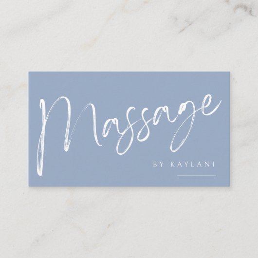 Boho Brushed Massage Business Card Body Therapy 名刺 (正面)