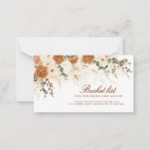 Boho Bucket List for the Bride & Groom Mini Ticket ノートカード (正面)