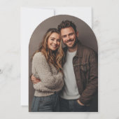 Boho Budgetのカップル結婚のシャワーアーチ写真 招待状 (裏面)