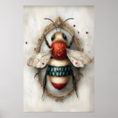 Boho Bumblebee Print, Bee Spring Printable Wall ポスター (正面)