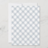 Boho Bunnyうさぎブルーボーイベビーシャワー 招待状 (裏面)