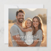 Boho Bunnyミニマリストのイースター写真 シーズンカード (正面)