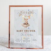 Boho Bunny Baby Shower Invitation with Floral Past 招待状