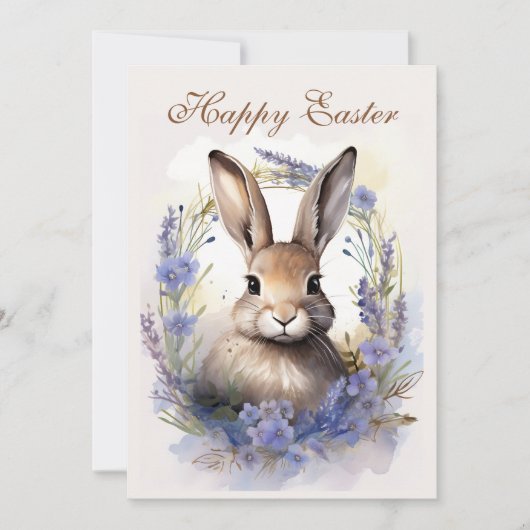 Boho Bunny Bliss: Joyeuses Pâques シーズンカード (正面)