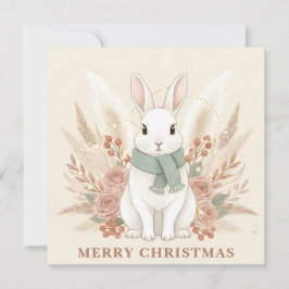 Boho Bunny Christmas シーズンカード