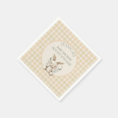 ~Boho Bunny Neutral Baby Shower  スタンダードカクテルナプキン (角)