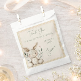 Boho Bunny Neutral Baby Shower Favour フェイバーバッグ