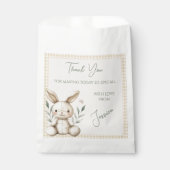 Boho Bunny Neutral Baby Shower Favour フェイバーバッグ (正面)