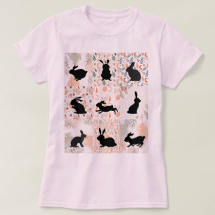 Boho Bunny Rabbitシャツ、マッチングシャツ、フローラ Tシャツ