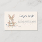Boho Bunny Watercolor Diaper Raffle エンクロージャーカード (正面)