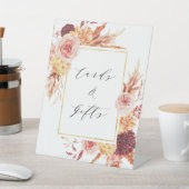 Boho Burgundyテラコッタフローラカードとギフト 台座サイン (インサイチュ)