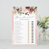 Boho Burgundyフローラ彼は彼女はゲームを言った (スタンド正面)