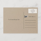 Boho Burgundyフローラ狩りは日付を保存する 案内ポストカード (裏面)