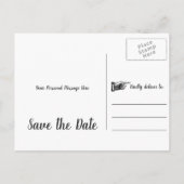 Boho Burgundyフローラ狩りは日付を保存する 案内ポストカード (裏面)