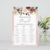 Boho burgundy赤面フローラ何があなたの財布の中にある (スタンド正面)