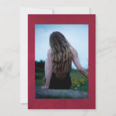 Boho Burgundy – マルサラフローラお祝いof Life 招待状 (裏面)