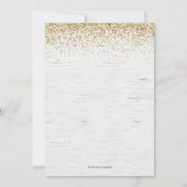 Boho Burgundy+赤面水彩花 招待状 (裏面)