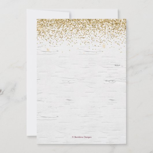 Boho Burgundy+赤面水彩花 招待状 (裏面)