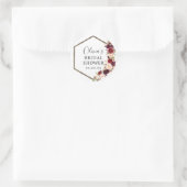 Boho Burgundy Envelope Friendsスティッカー ラウンドシール (バッグ)