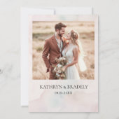 Boho Burgundy Floral Geometric Wedding  招待状 (裏面)